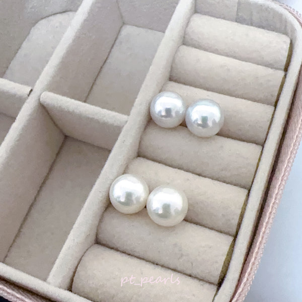 頂級 極鏡面 Akoya 9.5-10mm 耳環 | Top Grade Mirror Luster Akoya 9.5-10mm Earrings