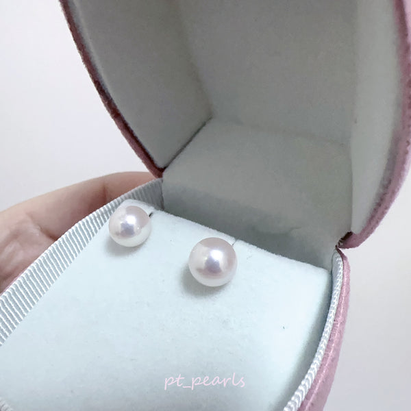(Summer Sale) Akoya 極光Rose 8.0mm耳環 連真科研小卡證 | Akoya Aurora Rose 8.0mm Earrings with Japan PSL Card Cert