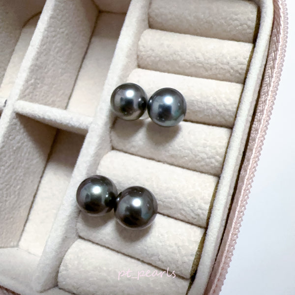 頂級極光大溪地 9-10mm 耳環 | Top Grade Aurora Tahiti Pearl 9-10mm Earrings