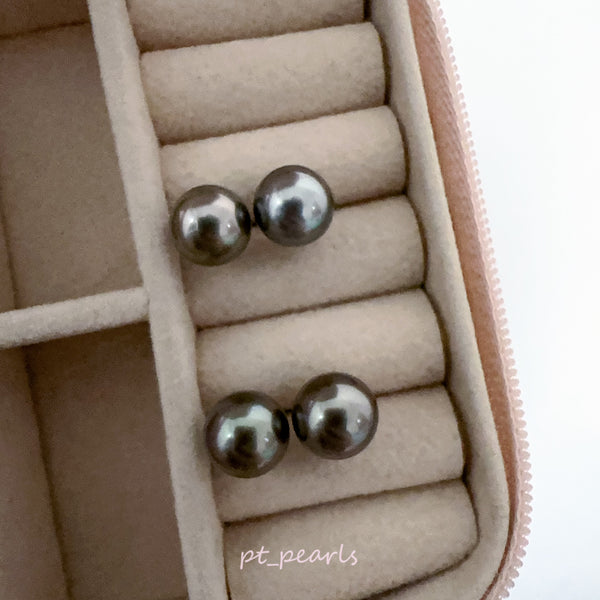 頂級極光大溪地 9-10mm 耳環 | Top Grade Aurora Tahiti Pearl 9-10mm Earrings