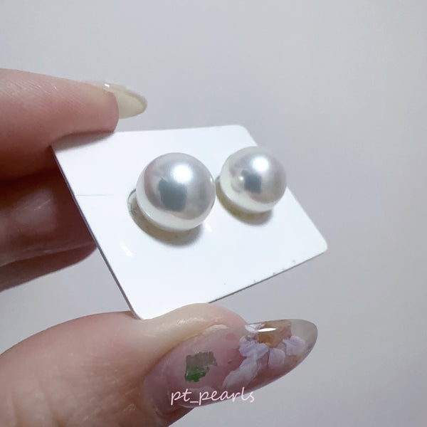 (Summer Sale) 頂級極光南洋澳白珍珠 銀藍粉色 10.8mm 配18K配件 | Top Grade South Sea White Pearl in Silvery Blue Pink 10.8mm with 18K setting
