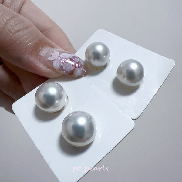 (Summer Sale) 極光南洋澳白 銀藍色 10.4 / 11.3mm 耳環  | Aurora South Sea Pearl Silvery Blue 10.4 / 11.3mm Earrings