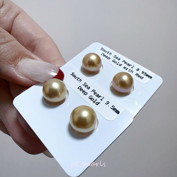 頂級鏡面極光南洋金珠 8.95 / 9.5mm 配18K配件 | Top Grade Aurora South Sea Gold Pearl 8.95 / 9.5mm with 18K setting