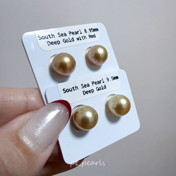 頂級鏡面極光南洋金珠 8.95 / 9.5mm 配18K配件 | Top Grade Aurora South Sea Gold Pearl 8.95 / 9.5mm with 18K setting