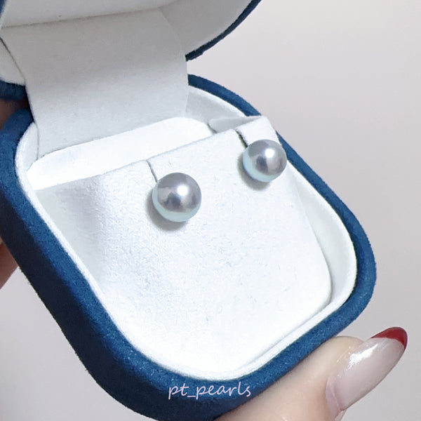 超特價 無調色 極鏡面 Akoya 8-8.5mm 耳環 | Special Offer Mirror Luster Akoya 8-8.5mm Earrings