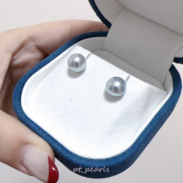 超特價 無調色 極鏡面 Akoya 8-8.5mm 耳環 | Special Offer Mirror Luster Akoya 8-8.5mm Earrings