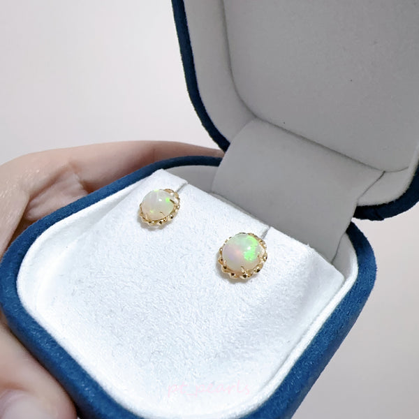 1卡60份澳寶耳環 連18K配件 | 1.6 carat Opal with 18K Setting Earrings