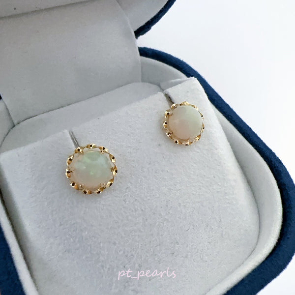 1卡60份澳寶耳環 連18K配件 | 1.6 carat Opal with 18K Setting Earrings