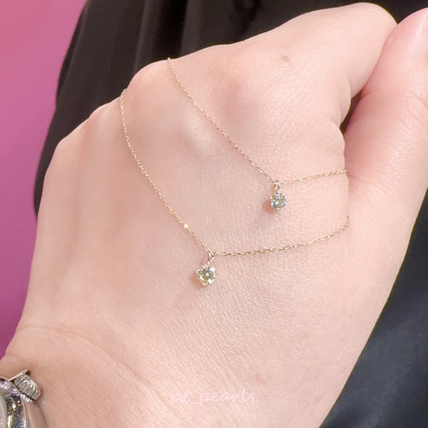 香港展限定🇯🇵 8份/ 13份鑽石頸鏈 連10K黃金配件 | 0.08 / 0.13 carat diamond necklace with 10K Yellow Gold setting