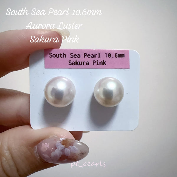 (直播價) 極光南洋澳白 10.6mm 耳環  | Aurora South Sea White Pearl 10.6mm Earrings