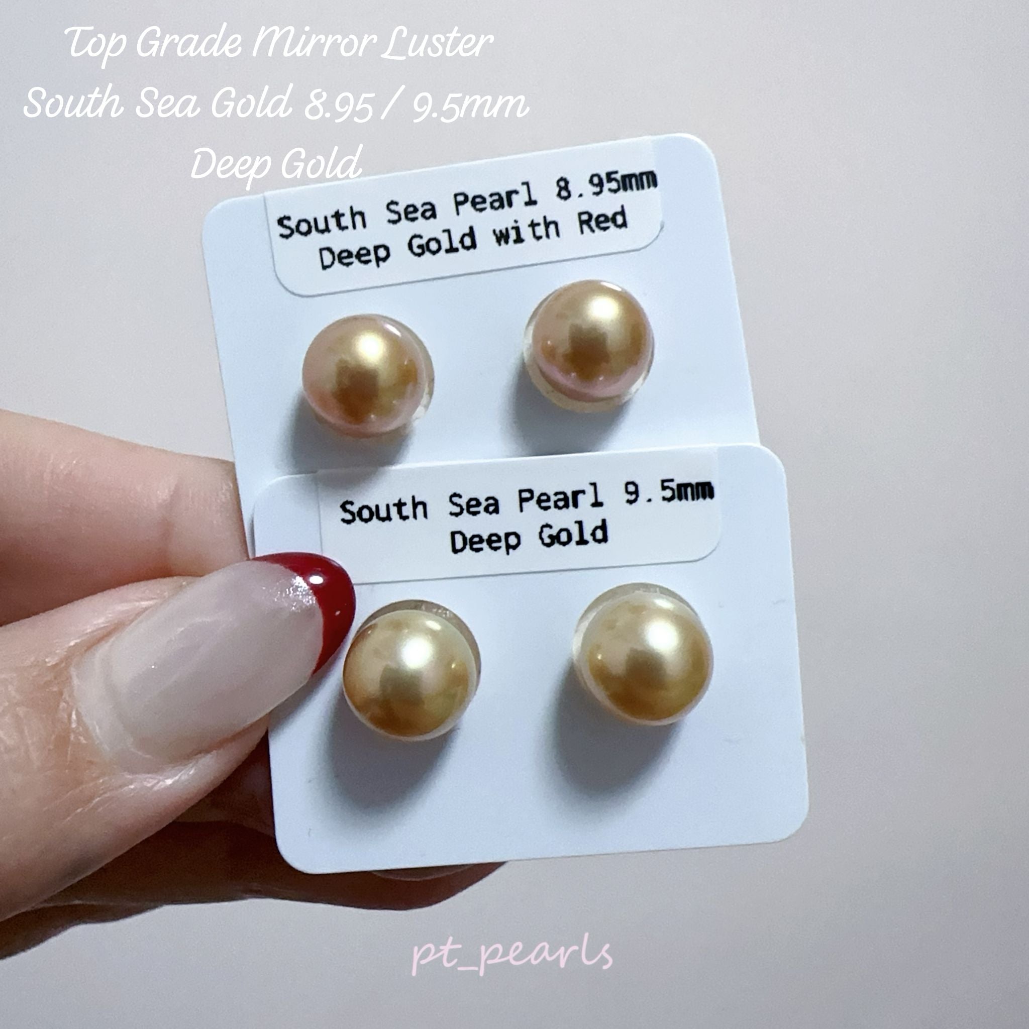 頂級鏡面極光南洋金珠 8.95 / 9.5mm 配18K配件 | Top Grade Aurora South Sea Gold Pearl 8.95 / 9.5mm with 18K setting